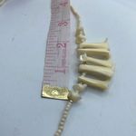 Vintage Mother of Pearl fringe pearl necklace. Silver Photo 5