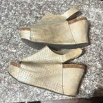 Pierre Dumas Gold Platform Wedges Photo 1