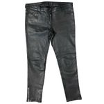 Joseph  Black Lambskin Leather Low Rise Evie Zip Ankle Skinny Pants Size 40 / 8 Photo 1