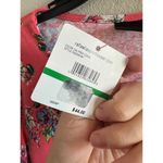 Rafaella  Women's Large Pink Floral Short Sleeve Round Neck Cotton Blouse Top Photo 12