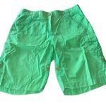 Lands' End Women's Bermuda Shorts Size 8 Petite Green Cargo Lightweight Preown Photo 0