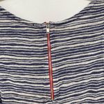 W5  Blue Striped Swing Tank Top Sleeveless Blouse Womens S Beachy Casual Photo 3