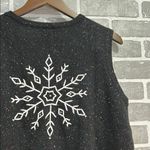 Breckenridge Vintage snowflake Zip confetti Wool Blend Sweater vest Petite Large Photo 4