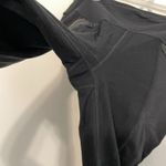 Athleta  Luxe Ponte Legging Black Vegan Leather Colorblock Zipper Moto Leggings L Photo 7