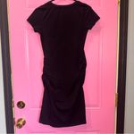Old Navy  Maternity Black Midi Dress with scrunchie sides. Photo 3