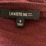 Lafayette 148 L/S Zipper Sleeves Pullover Merino Wool Sweater Top Sz S Burgundy Photo 4