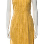Tory Burch  Meryl Sheath Sleeveless Dress in Yellow Sz. 10 Photo 0