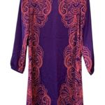 Juicy Couture Pink Purple Paisley Shift Dress SIZE 0 Photo 0