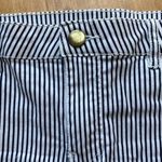 H&M Navy Blue & White Striped Shorts, Women’s Size 8 - Cuffed White Shorts Photo 3