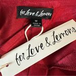 For Love & Lemons Elora Midi Dress Red Medium NWT Evening Party Slit Holiday Photo 12