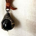 Dragon claw ball pendant necklace Black Photo 2