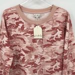 Wonderly  crew pink camo pullover sweatshirt lounge size M NEW Photo 1