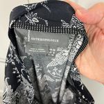 Anthropologie  Size 8 Black, White Floral Print Satin Midi Skirt Photo 10