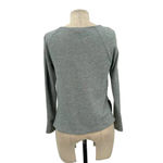James Perse  Gray Button Neckline Long Sleeve T-Shirt Size 00 / XXS‎ Photo 4