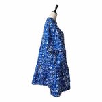 Sugar Lips Lulu Dixie Dress Mini Shift Blue Floral Cotton Women’s Size Medium Photo 4