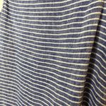 BeachLunchLounge  Striped Sleeveless Linen Peplum Tank Top Blue White Medium Photo 5