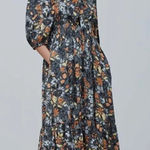 Grade & Gather  Tie Bow Floral McLean Maxi Dress Size Medium‎ NWT Photo 0