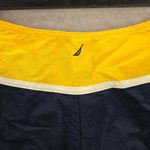 Nautica Blue Yellow Zipper Swimwear Board Shorts Bottoms Pants Small Photo 2