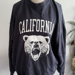 Brandy Melville California Sweatshirt Women's Pocket Bear John Galt Navy Blue Xl Photo 0