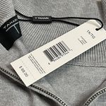 Tahari  Flannel Sweater Women's Plus Size 1X Gray Mock Neck Zipper Back Rayon NEW Photo 3