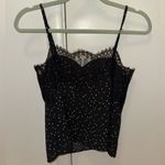 Lulus Lulu’s Maddox Eyelash Lace Cami in Black & White Polka Dot Photo 1