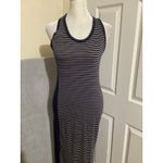 A pea in the pod Maternity Striped Maxi Dress Blue Beige Racerback Tank Style S Photo 1