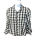 Time & tru cute black and white checkered shirt! Great for fall Size XL Photo 0