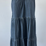 ASOS NWT  Design Short Tiered Denim Look Knit Tie Dress, Sz: 8 (b26) Photo 0