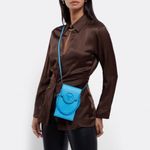 Versace  La Medusa Blue Leather Mini Crossbody Bag with Chain and Strap Photo 0