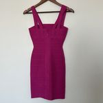 Herve Leger Zinnia Pink Bandage Dress Double Strap Bodycon Mini XS Designer Photo 2