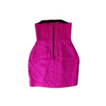 Naven NWoT Foxy in Neon Pop Pink Silk Strapless Pleated Bodice Mini Dress M $175 Photo 4