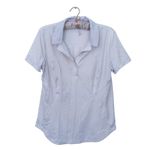 Lululemon  Womens Off White Athletic Polo Size 12 Preppy Tennis Golf Athleisure Photo 1