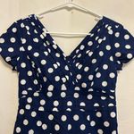 Boden USA Boden Regatta Navy White Polka Dots Dress Size 2P Photo 2
