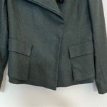 Ann Taylor Moto Jacket Blazer Wool Faux Leather Trim Size 4 Petites Photo 6