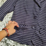 Torrid Striped Grey Glitter/ Navy Blazer Photo 1