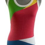 Cyrus Vintage  ribbed sleeveless sweater top bright knit pink yellow green sz s Photo 0