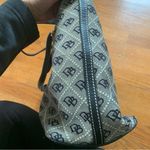 Dooney & Bourke Gray Canvas Black Leather Trim D&B Logo Tote Purse Photo 4