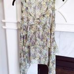 Romeo + Juliet Couture Neiman Marcus Romeo & Juliet Top Tunic Tank Floral Green Ruffle Medium Photo 0