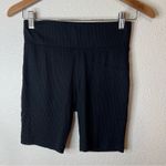 Rag and Bone  Black Knit Ribbed High Rise Bike Shorts SMALL Photo 1