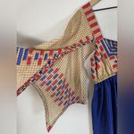 Anna Sui Vintage Y2K 2008 Western Native Boho Asymmetrical Silk Mini Dress sz 4 Photo 6