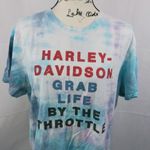 Harley Davidson  Grab Life By The Throttle Tie Dye Tee Shirt XL Photo 1