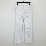 Madewell Kick Out Crop Jeans Pure White Stretch Mid Rise Flare Denim US 24 NWT Photo 9