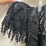 Stone Cold Fox  Iowa Lace Fringe Mini Dress Off Shoulder Black Photo 4