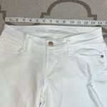 Old Navy  boyfriend skinny distressed patch knees white jeans, size 0 Photo 1