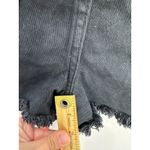 PacSun Denim Shorts 28 Black Vintage High Rise Distressed Raw Hem Y2K Grunge Photo 6