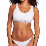 Wild Fable NWT ~  White Ribbed Bralette Bikini Swimsuit Top ~ Size D/DD 8-10 Photo 0