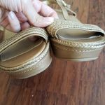 Stuart Weitzman  Gold Chic Feminine Cottagecore Fairy Platform Sandals Size 8 Photo 3