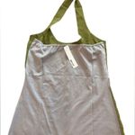 LA Made  Silk Green And Grey Halter Top Photo 1
