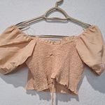 Better Be Tan Puff Sleeve Crop Blouse Photo 0