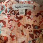 Poupette St. Barth  Floral Metallic Stripe Lightweight Top Photo 4